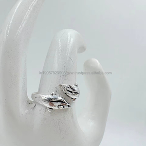 แหวนเงินแท้เปิดทันสมัยพร้อมอัญมณีเครื่องประดับแฟชั่นอินเทรนด์ - Product Image 1