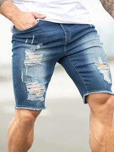 Shorts en jean vintage amples pour homme, style streetwear estival, coupe décontractée / Jorts tendance pour homme - Product Image 3