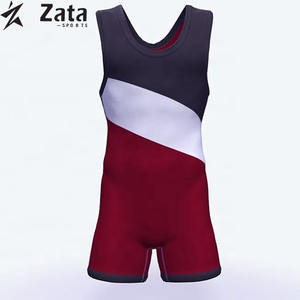 Singlets de lutte sur mesure de haute qualité avec logo avant en tissu extensible Nouveau design-Vêtements professionnels - Product Image 6