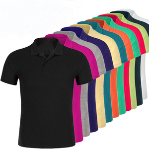 Camiseta de polo de 100% algodón de alta calidad para hombre, impresión y bordado personalizados, 12 colores, lona sólida, logotipo OEM, camisa en blanco - Product Image 1