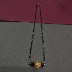 Kriaa Model 1503023 Fine Jewelry <b>Set</b> Black <b>Beads</b> with Gold Plating Mangalsutra - Product Image 1