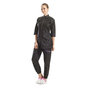 Tenues médicales unisexes pour le toilettage des chiens, ajustement confortable, légères, durables, respirantes, en tissu polyester/coton pour les experts en toilettage - Product Image 4