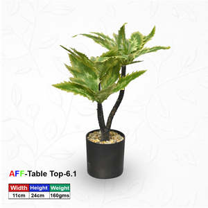 Artificial <b>Succulent</b> Variegated Tropical <b>Potted</b> Shrub - Product Image 1
