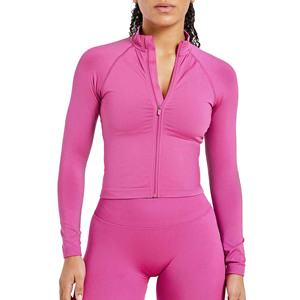 Chaqueta Deportiva Transpirable con Cremallera Completa para Mujer, para Correr al Aire Libre, Fitness, Yoga y Entrenamiento, con Logotipo Frontal y Proceso de Tejido - Product Image 4