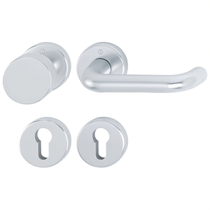 Juego de Manijas Rosettengarnitur Paris 58/42KV/42KVS/138L de Aluminio F1 en Forma de U PZ DIN para Puertas y Ventanas Planas D/K HOPPE - Product Image 3