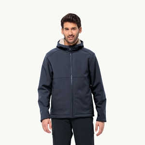 Veste d'hiver imperméable style doudoune pour hommes avec col à capuche et broderie en gros de tissu fabriqué au Pakistan - Product Image 1