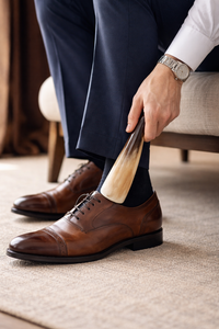 Chausse-pied en corne de buffle de qualité supérieure, fait main, naturel, durable, finition lisse, écologique, aide à la chaussure de luxe, design ergonomique, cadeau - Product Image 4