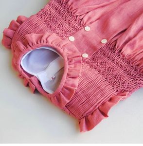 Colección de verano blanco punto suizo hecho a mano smocked OEM ODM niños vestido/Vestido español/princesa bebé niña vestido gran oferta 2024 - Product Image 3