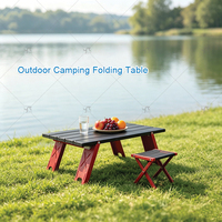 Table de camping pliable portable et compacte pour pique-nique, mobilier d'extérieur polyvalent pour jardin, plage, barbecue, voyages et camping de week-end