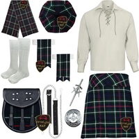 Ensemble de kilt écossais de haute qualité pour femmes, couleur personnalisée, traditionnel écossais, durable, léger, en laine acrylique, instrument de musique