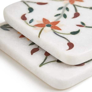 High Premium Handcrafted <b>Ceramic</b> Marble <b>Coaster</b> Set Luxury Eco-Friendly Acrylic Mat Inlay Work Economical Price Guaranteed for - Product Image 5