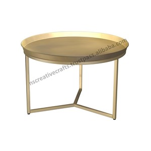 Available High Demanding <b>Brown</b> Finished Coffee <b>Table</b> Metal High Traffic Areas Like Office Lounges Waiting Rooms - Product Image 3