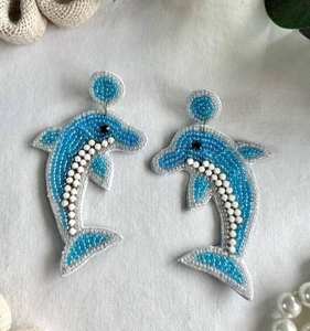 Boucles d'oreilles en perles de graines faites à la main les plus vendues, perles de riz, bijoux de fête de mariage pour femmes au meilleur prix - Product Image 4