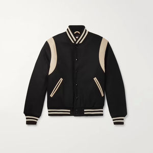 Veste Versity en laine pour homme tenue décontractée couleur unie Style mince vestes pour hommes vêtements de haute qualité vestes en laine Versity homme - Product Image 4