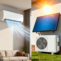 Climatiseur solaire hors réseau 12000 18000 24000 BTU hybride AC/DC à onduleur, type split, pour usage domestique et agricole en zone rurale
