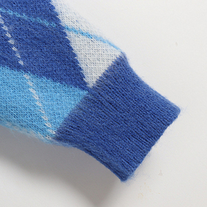 เสื้อสเวตเตอร์ลายเพชรประดับเพชรหลายสีสำหรับผู้หญิงเสื้อสเวตเตอร์สีพื้นระบายอากาศได้ดีดีไซน์ล่าสุด - Product Image 6