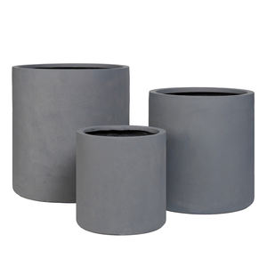 Peinture blanche lisse en fibre de verre, pots de fleurs et jardinière de grande taille, décoration extérieure, diy bricolage, prix d'usine - Product Image 1