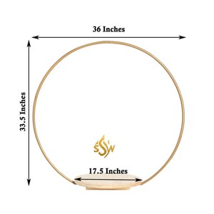 Arche de mariage support forme ronde avec support suspendu en métal autre mariage forme ronde romantique et fleur décor titulaire fournitures - Product Image 2