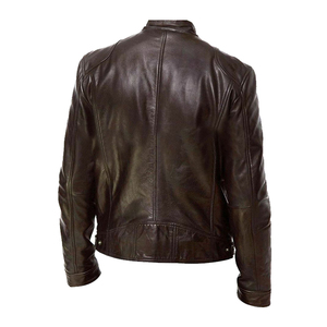 Chaqueta de Cuero Genuino para Hombre, Diseño Personalizado, Venta al Por Mayor, Alta Calidad, Delgada, Invernal, a la Moda, Impermeable y Transpirable - Product Image 4