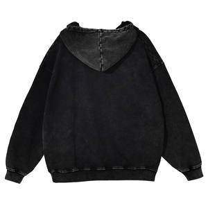 Sweats à capuche d'hiver de Style populaire pour hommes pulls vierges logo personnalisé grande taille couleur polaire à manches longues noir surdimensionné sweats à capuche lourds - Product Image 2