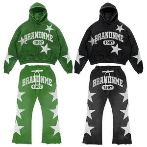 ชุดวอร์มผ้าฝ้าย100% ทรงหลวมมีฮู้ดโอเวอร์ไซส์สำหรับผู้ชายชุดออกกำลังกายแบบลำลองพิมพ์ลายฤดูร้อนระบายอากาศได้ดีชุดวอร์ม - Product Image 5