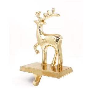 Soporte para medias con diseño de copos de nieve y renos de lujo moderno, gancho para colgar medias navideñas, perfecto para adornos colgantes - Product Image 4