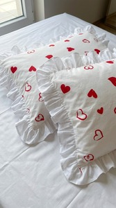 Funda de Almohada Decorativa de Algodón con Volantes en Forma de Corazón, 50x70 cm, Tejida, Moderna, con Cierre de Cremallera, Suave, Transpirable, Duradera y Personalizable - Product Image 6