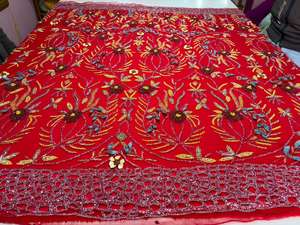 3D Hand Beaded Embroidered <b>Fabric</b> - Product Image 4