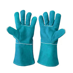 Venta al por mayor Guantes de soldadura de cuero Guantes de cuero de piel de cabra duraderos para construcción y uso general con precio económico - Product Image 4