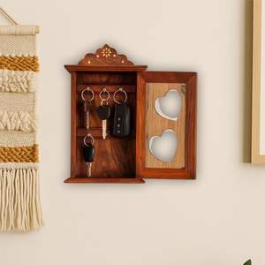 Plateau de bureau en bois rustique pour clés et portefeuille. Organisez votre équipement quotidien. Disponible aux prix de gros - Product Image 4