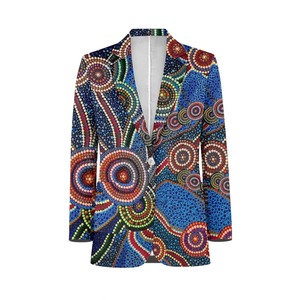 Conception de haute qualité peinture nouvelle mode Blazer 3d sublimation brillant hiver deux boutons costume hiver Floral hommes Blazers vestes - Product Image 3