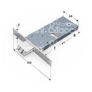BAND LOCK Loquet réversible avec 2 tours Cylindre ovale avant en acier inoxydable non inclus - Product Image 1