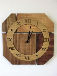 CRAVED CUSTOMIZED WOODEN WALL CLOCK FOR ELEGANT HOME DECOR MODERN Bamboo Body with Natural Rosh for Wedding Occasions - Product Image 5