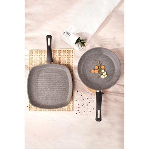 Gris Bio Granit Tava Ve Grill Set