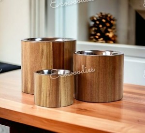 กล่องไม้ทรงกลมภาชนะไม้ที่ยังไม่เสร็จเป็นมิตรต่อสิ่งแวดล้อมกล่องเก็บของไม้ - Product Image 3