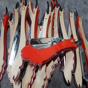 โลหะพับมืออาชีพสแตนเลสทองสีดำ Parker ตรงตัดผมมีดโกนที่มีโลโก้ที่กำหนดเอง - Product Image 6