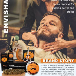 Set per la Cura della Barba 6 in 1 per Uomo, Vegano e Biologico con Olio di Jojoba e Balsamo Idratante, Kit per la Crescita della Barba, Fornitura OEM - Product Image 5