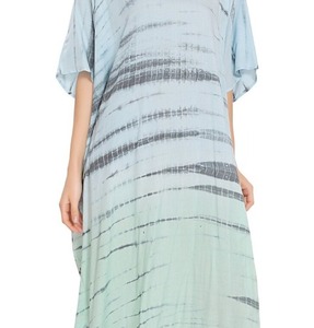 Caftan Maxi <b>Dress</b> Cotton V-neck Long Sleeve Plus Size Maternity Gown Comfortable <b>for</b> <b>Women</b> Breathable Eco-Friendly <b>Vintage</b> - Product Image 1