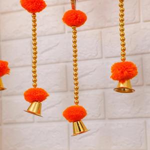 Pompom Garlands Gota Hangings Indian Backdrop Decor Haldi Mehndi Wedding Diwali Pooja Festival Decorations Outdoor Indoor Decor - Product Image 4