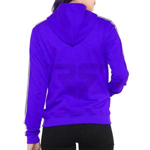 Nueva llegada al por mayor personalizado OEM de punto liso mujeres sudaderas con capucha ropa de gimnasio cremallera completa mujeres sudaderas con capucha - Product Image 2