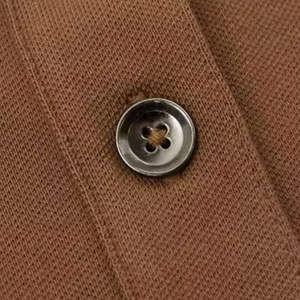 Chemise pour homme 100% coton, tricotée unie, logo personnalisé, style golf, taille américaine - Product Image 4