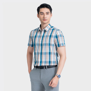 Aristino <b>Men's</b> Slim Fit <b>Short</b>-<b>Sleeve</b> Anti-Wrinkle Print Bamboo Blend Casual <b>Shirt</b> High Quality Plus Size Quick Dry SALE ASS050AZ - Product Image 3