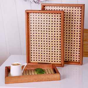 Juego moderno de bandejas decorativas y para servir de madera-Tamaños pequeños, medianos y grandes-Opciones naturales y de colores - Product Image 6