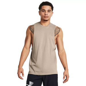 Débardeur de musculation uni et vierge, grande taille, en polyester à séchage rapide, pour entraînement et musculation, vente en gros, OEM - Product Image 5