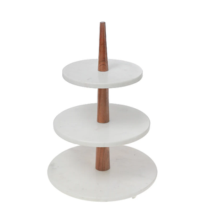 Fabricación de soporte de pastel de mármol Precio más bajo Promocional Flor decorativa Soporte de pastel de mármol - Product Image 5