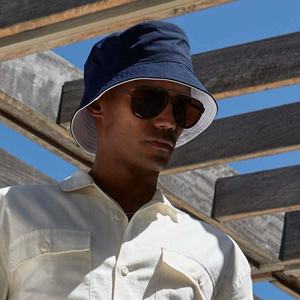 Sombrero de Pescador Reversible de Algodón Ajustable de Excelente Calidad, Protección Solar, para Pesca y Playa, Uso Casual y al Aire Libre - Product Image 1