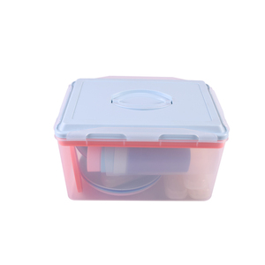 SB Tech Portable High Capacity 2-Compartment <b>Microwavable</b> Picnic Tableware Set with <b>Storage</b> Box Reusable Outdoor Dining Kit - Product Image 6