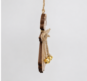 Ornement de Noël en bois en forme d'ange, découpé au laser, fait main, style rustique, taille moyenne, écologique - Product Image 5