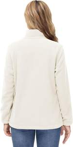 Esta chaqueta de invierno 2024 para mujer ofrece un diseño de lana transpirable, calidez ligera y cierre de cremallera con prácticos bolsillos - Product Image 2