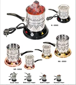 Pembakar arang elektrik dalam ruangan, arang Hookah sekali pakai untuk rokok Shisha termasuk penggiling herbal dan nampan penggulung